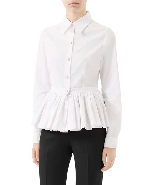 gucci peplum blouse.